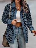 Full Size Leopard Buttoned Jacket