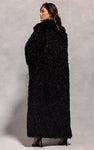 Black Faux Fur Oversized Maxi Coat