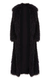 Black Faux Fur Oversized Maxi Coat