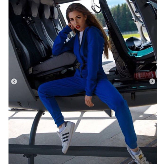 Hooded Zipper Jumpsuit Drawstring Tracksuit