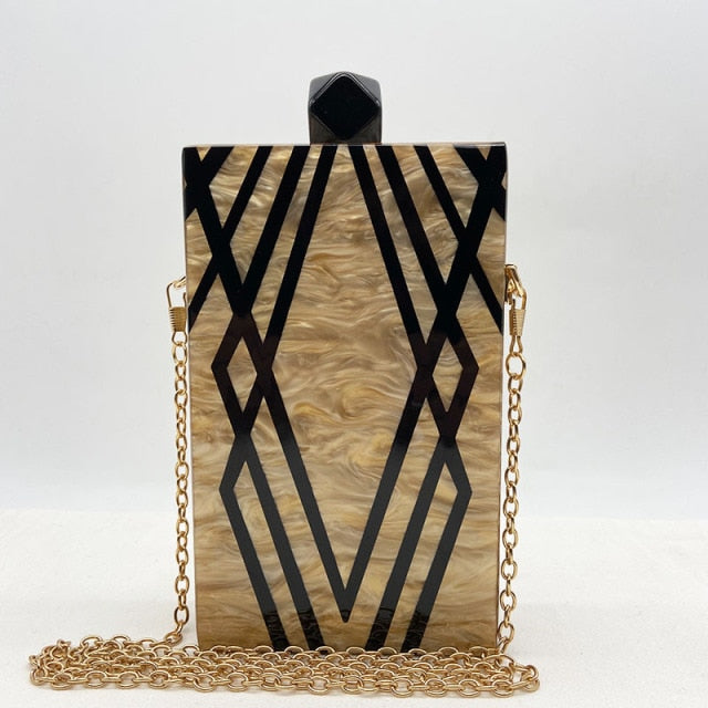 Geometry Splice Print  Evening Clutch Bag