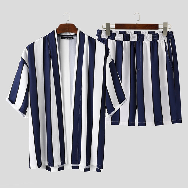 Men Striped Sets