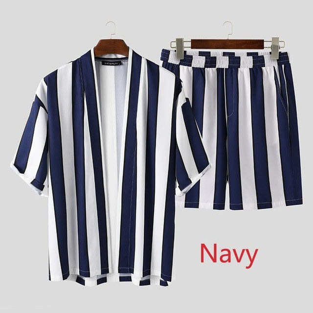 Men Striped Sets