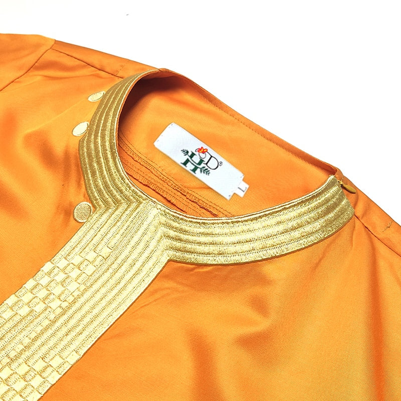 Orange African Dashiki Outfit