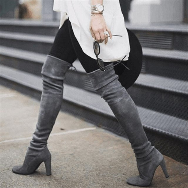 Knee-High Boots Pointy Toe