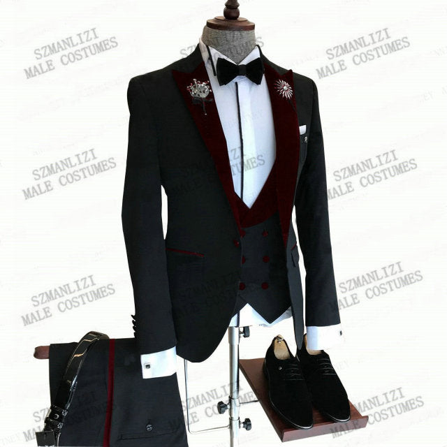 Homme Slim Fit Tuxedos 3 Piece