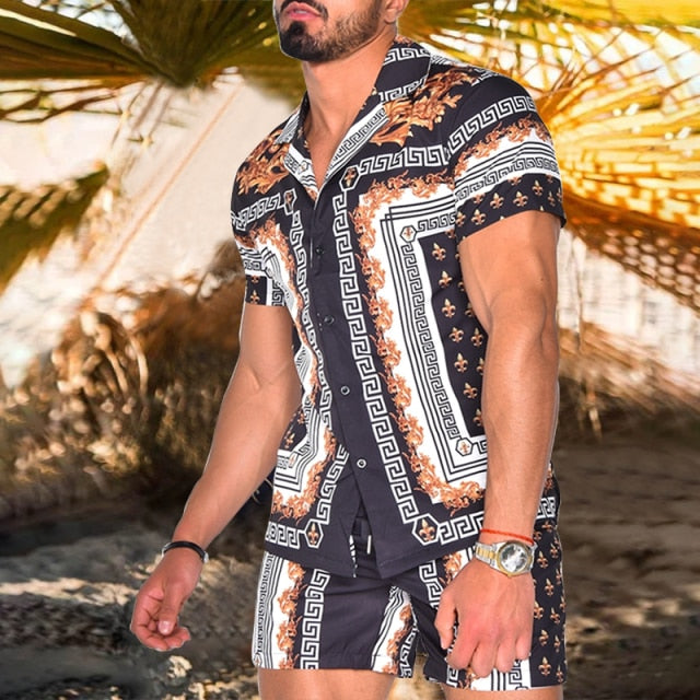 National Hawaiian Men's Short Sleeve Set