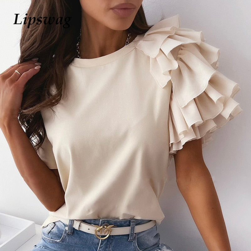 Short Sleeve Women Blouse