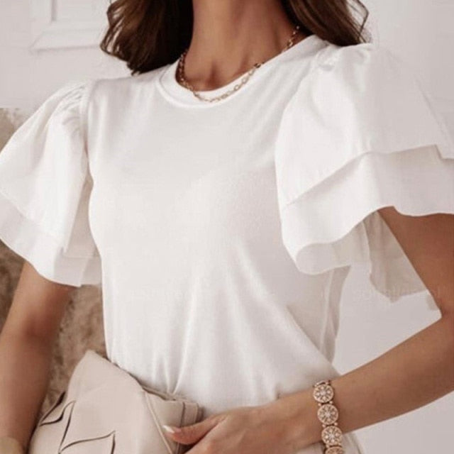 Short Sleeve Women Blouse