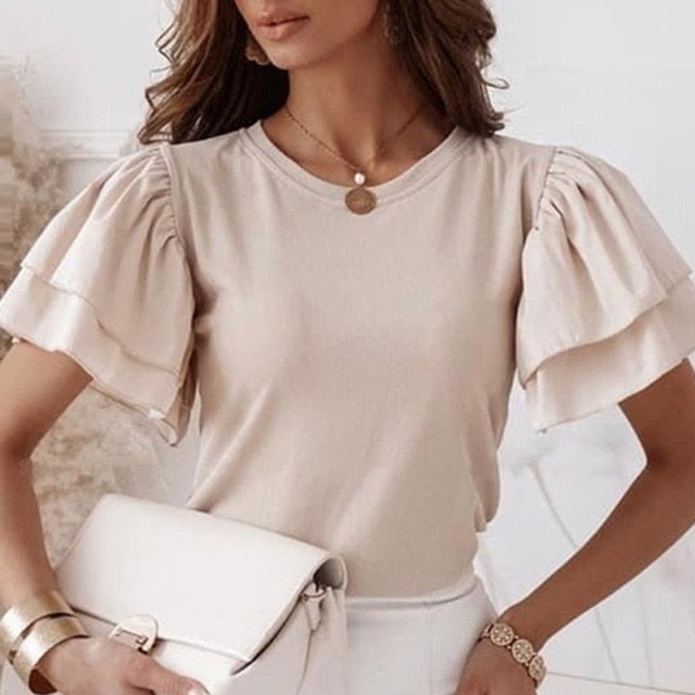 Short Sleeve Women Blouse