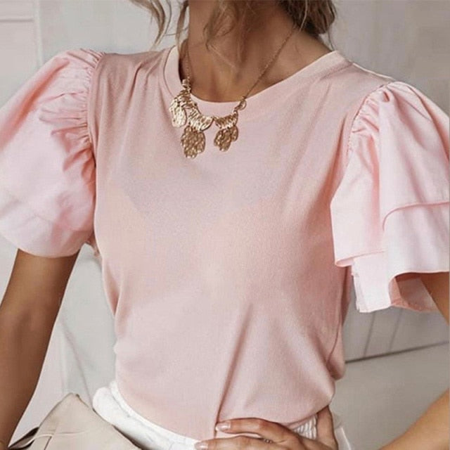 Short Sleeve Women Blouse