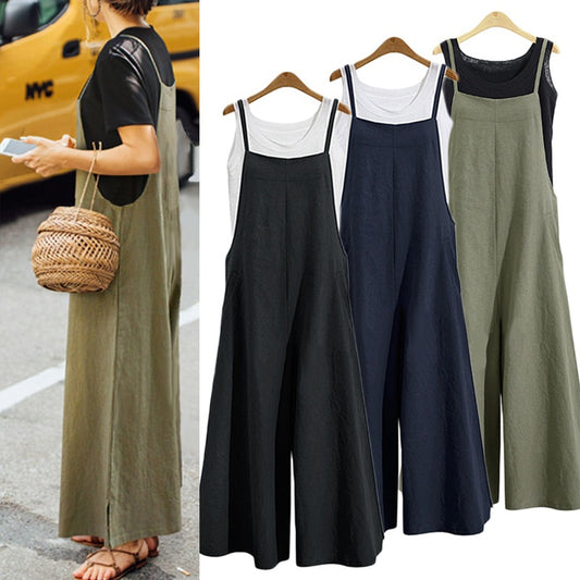 Loose & Free Jumpsuit Summer Casual Wide Leg Pants