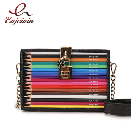 Color Pencil Box Style Handbags