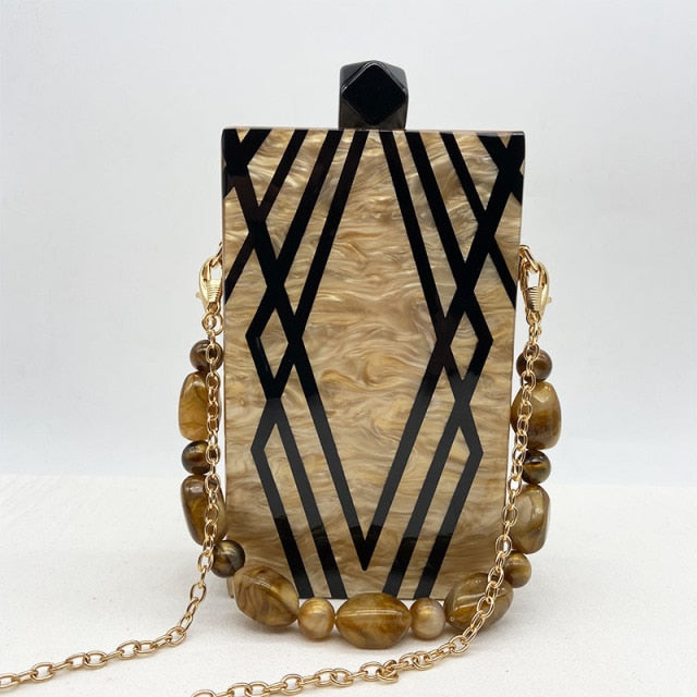 Geometry Splice Print  Evening Clutch Bag