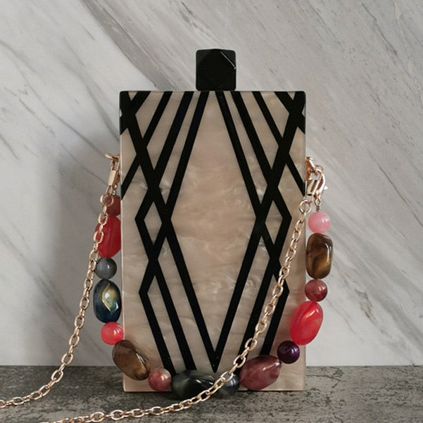 Geometry Splice Print  Evening Clutch Bag