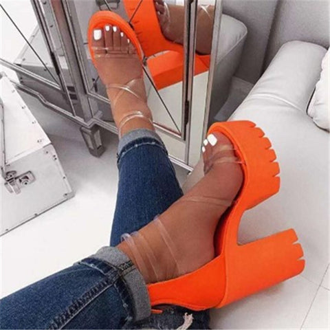 Transparent Women Summer Platform Sandals