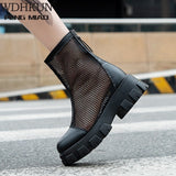 Summer Ankle Boots Chunky Heel