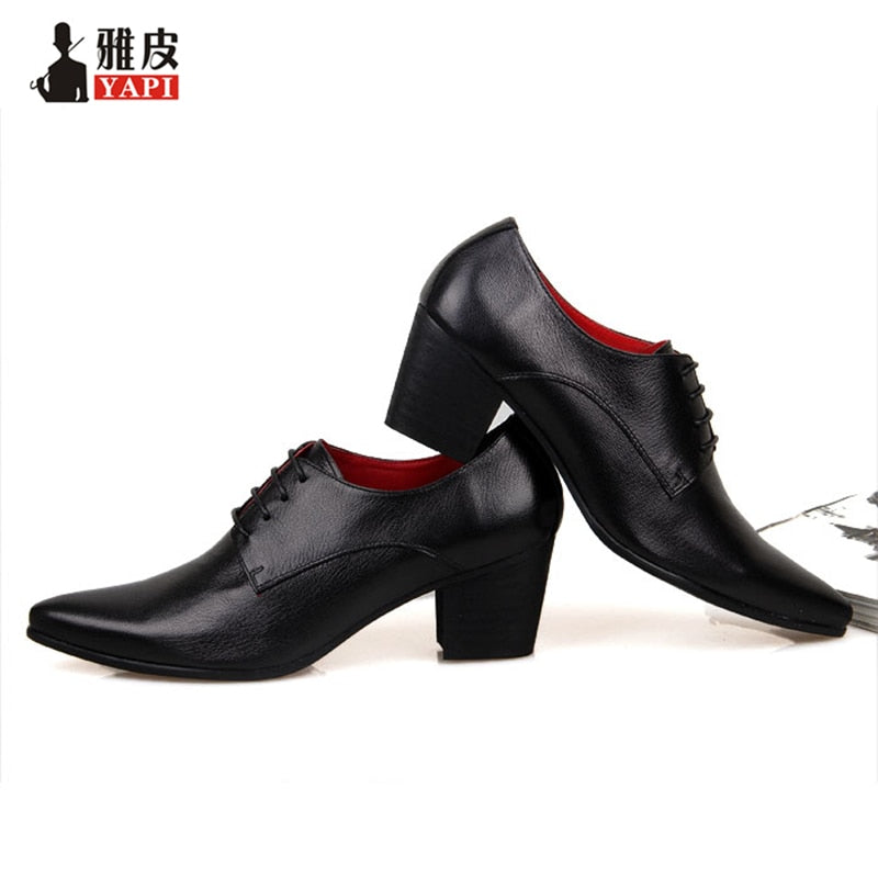 Mens Genuine Leather  Pointed Toe Oxfords